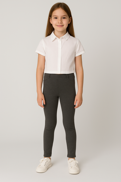 LEGGINGS RAGAZZA ELASTICO REGOLABILE TASCHE FELPATO MARCA LOSAN ART. LJBAP0601_23003.