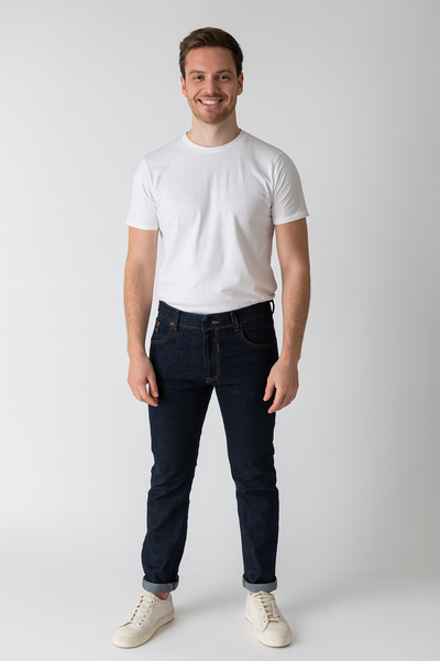 JEANS UOMO RAGAZZO BOTTONE ZIP 5 TASCHE REGULAR FIT ELASTICIZZATO MARCA X-CAPE ART.BRIGA