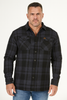 CAMICIA GIACCA UOMO BOTTONI FELPATA SCOZZESE MARCA SUPERDRY ART.M4010548A