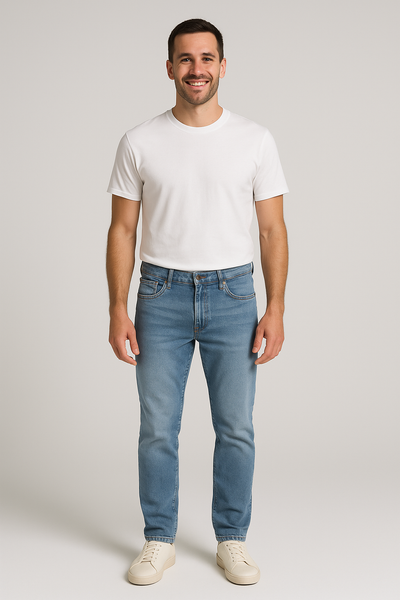 JEANS UOMO RAGAZZO 5 TASCHE SLIM ZIP BOTTONE MARCA LEE ART.L719POGD