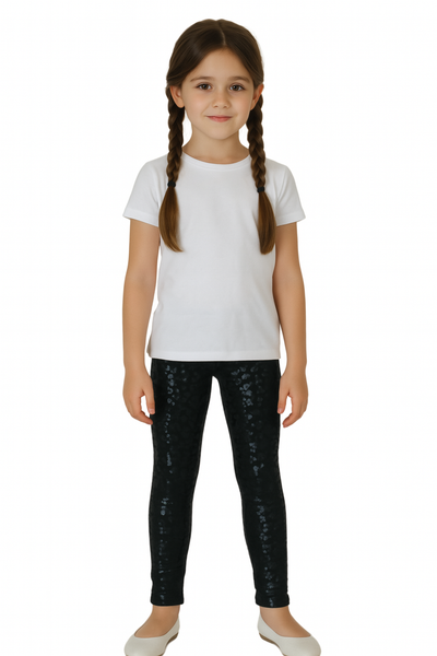 LEGGINGS RAGAZZA ELASTICO LAVORATI MARCA LOSAN ART. LJBAP0601_23028.