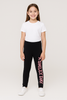 LEGGINGS BAMBINA ELASTICO SCRITTA MARCA BM ART.AY2652