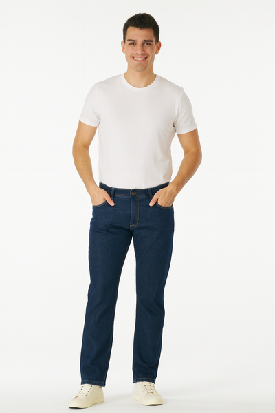 JEANS UOMO ZIP BOTTONE CINQUE TASCHE REGOLARE SCURO MARCA HOLIDAY ART. JORGE