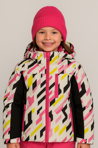 GIACCA SCI RAGAZZA ZIP CAPPUCCIO IMPERMEABILE TRASPIRANTE IDROREPELLENTE ANTIVENTO MARCA BRUGI ART. J319T48H.