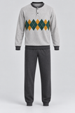 Pigiama uomo argyle grigio e verde.png
