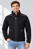 Giacca nautica nera su modello sorridente-2.png