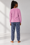 Pigiama in pile rosa e blu navy.png