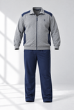 Tuta completa grigio melange e navy.png
