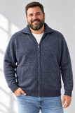 Cardigan blu melange indossato in studio-4.png