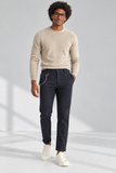 Pantaloni blu navy con cordone decorativo-1.png