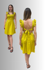 ABITO CORTO DONNA GRIFFAI SPALLA LARGA FIOCCO SCHIENA SVASATO COTONE ART. 6699