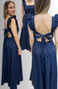 ABITO LUNGO DONNA GRIFFAI COTONE CANOTTA FIOCCO SCHIENA SVASATO ART. 6700