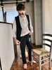 PANTALONI RAGAZZO ZIP BOTTONI TASCHE MICROSTAMPATO MARCA INCOR ART.SKIEN