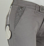 PANTALONE DONNA RAGAZZA CAPRI INSERTO PIZZO MARCA NERO GIARDINI ART.64104D