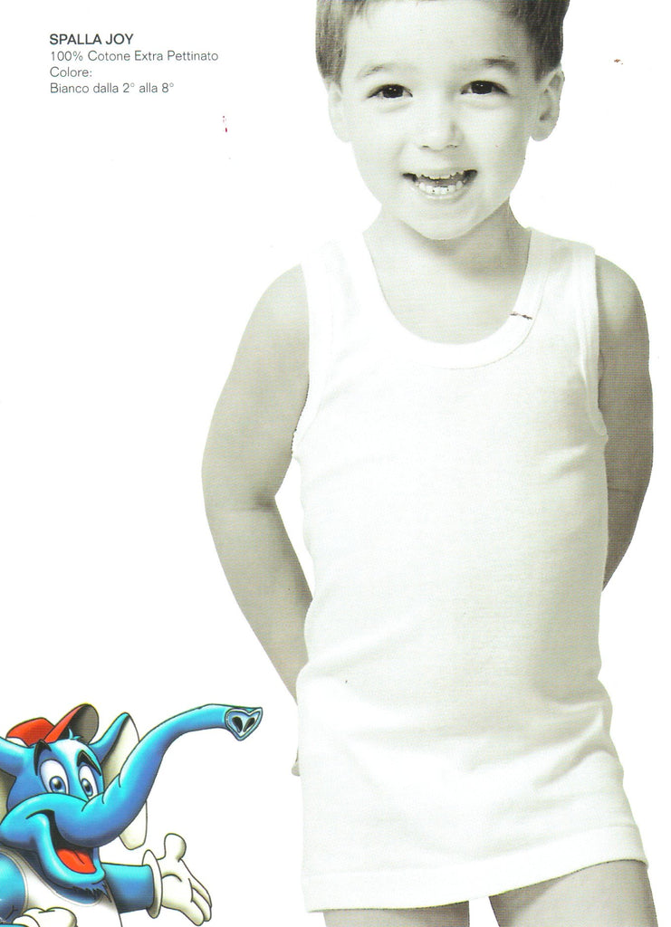 CANOTTA CANOTTIERA INTIMO BIMBO BAMBINO PURO COTONE MARCA FRAGI ART.JO Abba MODA