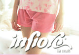 PIGIAMA DONNA RAGAZZA CORTO COTONE PIZZO FANTASIA FARFALLE MARCA INFIORE ART.534