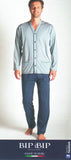 PIGIAMA UOMO RAGAZZO PURO COTONE APERTO FANTASIA ELEGANTE MARCA BIP BIP ART.2502