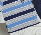 COMPLETO NEONATO POLO FANTASIA RIGHE PANTALONCINI MIX'N MATCH ARNETTA ART. 70056S
