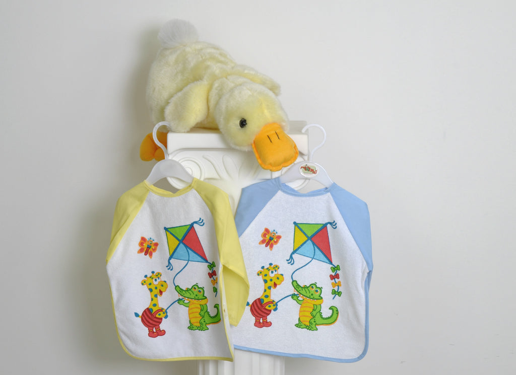 SET REGALO NEONATO MANGIAPAPPA COTONE MANICHE MARCA ROBY BABY ART. B51 –  Abba MODA