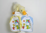 SET REGALO NEONATO MANGIAPAPPA COTONE MANICHE MARCA ROBY BABY ART. B5134