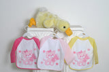 SET REGALO NEONATA MANGIAPAPPA COTONE MANICHE MARCA ROBY BABY ART. B5131