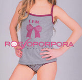 COMPLETO INTIMO BAMBINA CANOTTA SLIP FIOCCO MARCA ROSSOPORPORA ART.CB114