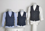 GILET UOMO RAGAZZO ELEGANTE MICROFANTASIA TASCHINO BOTTONI ANDY DON ART. MANSHIP