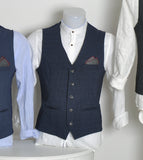 GILET UOMO RAGAZZO ELEGANTE MICROFANTASIA TASCHINO BOTTONI ANDY DON ART. MANSHIP