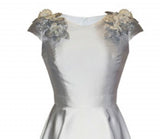 ABITO DONNA RAGAZZA CERIMONIA ELEGANTE GODET AMPIO APPLICAZIONI MARCA CARLA RUIZ ART.94798