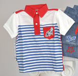 COMPLETO NEONATO BAMBINO POLO RIGHE PANTALONCINO MIX'N MATCH ARNETTA ART. 72311