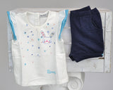COMPLETO NEONATA BIMBA MAGLIETTA CONIGLIO PANTALONCINO MIX'N MATCH ART.72355