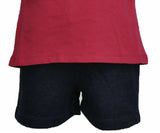 COMPLETO BAMBINA MAGLIA RICAMI PANTALONCINO SPORT MODA MIX'N MATCH ARNETTA ART.72458