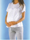PIGIAMA DONNA RAGAZZA PREMAMAN NASCITA ATTESA COTONE PRIMA ROSA ART. P876