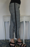 PANTALONE DONNA RAGAZZA ELEGANTE PRINCIPE DI GALLES BANDA LATERALE ELEONORA AMADEI ART.2180263