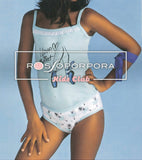 COMPLETINO BAMBINA BIMBA TOP SLIP ELASTICIZZATO ROSSOPORPORA ART.CB132