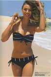 COSTUME BIKINI DONNA MARE COPPA C FANTASIA RIGHE FIOCCHI MARCA YSABEL MORA ART.81048