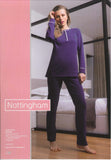 PIGIAMA DONNA RAGAZZA TERMO COTONE SERAFINO POIS MARCA NOTTINGHAM ART.29878