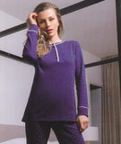 PIGIAMA DONNA RAGAZZA TERMO COTONE SERAFINO POIS MARCA NOTTINGHAM ART.29878