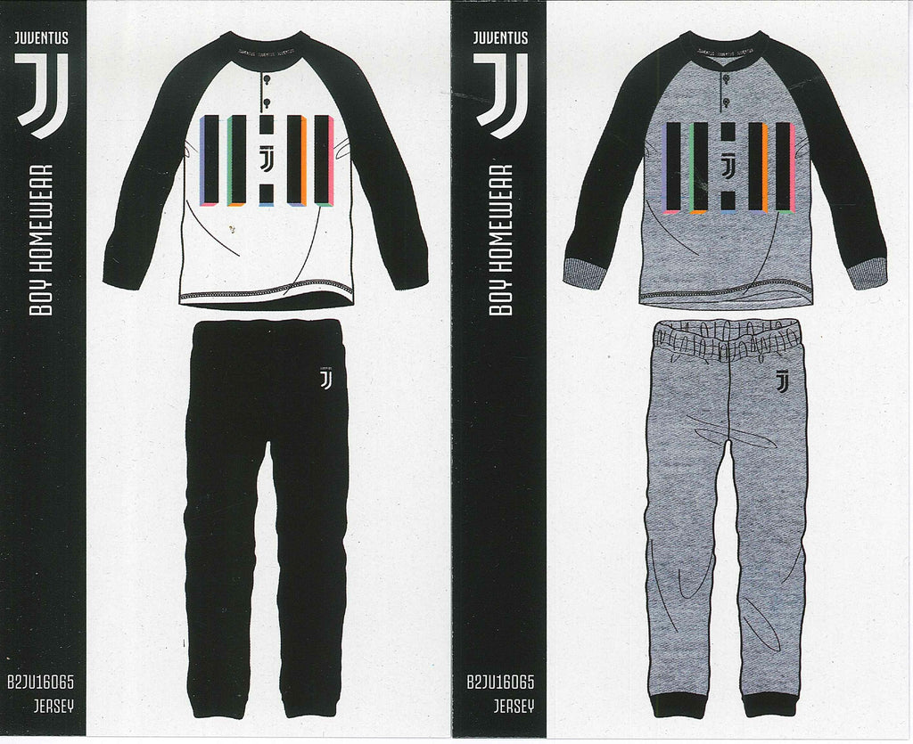 PIGIAMA BAMBINO TERMO COTONE SERAFINO LOGO SQUADRA JUVENTUS JUVE POLSI –  Abba MODA