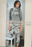 PIGIAMA DONNA RAGAZZA GIROCOLLO PUNTO MILANO CAMOUFLAGE ROSSOPORPORA ART.GIUDITTA
