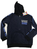 FELPA GARZATA BAMBINO ZIP CAPPUCCIO TASCHE STAMPE MARCA LOSAN ART.013 6020AL