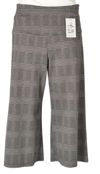 PANTALONE GAUCHO DONNA RAGAZZA FANTASIA PIED DE POULE MARCA EL.MA ART.4895MO