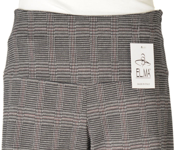 PANTALONE GAUCHO DONNA RAGAZZA FANTASIA PIED DE POULE MARCA EL.MA ART.4895MO