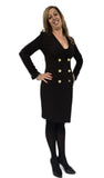 VESTITO DONNA RAGAZZA APERTO BOTTONI ORO SCOLLO V MARCA COCONUDA ART.3780161