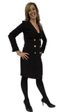VESTITO DONNA RAGAZZA APERTO BOTTONI ORO SCOLLO V MARCA COCONUDA ART.3780161