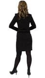 VESTITO DONNA RAGAZZA APERTO BOTTONI ORO SCOLLO V MARCA COCONUDA ART.3780161