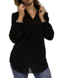 BLUSA CAMICIA DONNA RAGAZZA ELEGANTE FANTASIA POIS MARCA EDAS ART.PUSCHIA