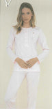 PIGIAMA DONNA RAGAZZA SERAFINO PURO COTONE ESTIVO FIORI PIZZO NOIDINOTTE ART.FA7328AS