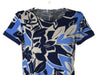 MAGLIA DONNA RAGAZZA VISCOSA FANTASIA FLOREALE MEZZA MANICA RAGNO ART.D942T7