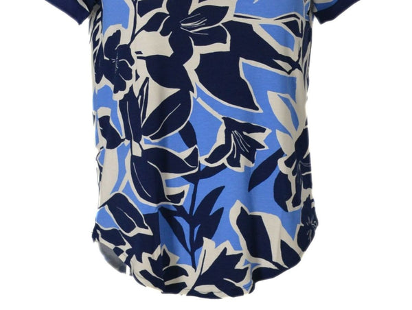 MAGLIA DONNA RAGAZZA VISCOSA FANTASIA FLOREALE MEZZA MANICA RAGNO ART.D942T7